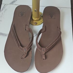 Reef Tan Leather Sandals